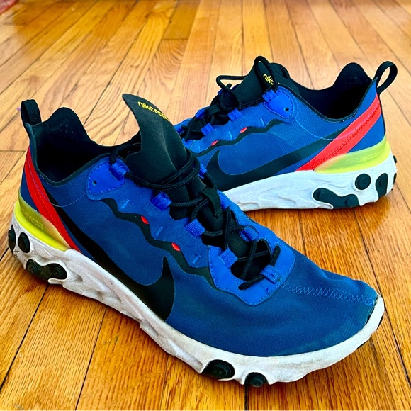 Nike Other - VGUC Nike React Element 55 blue sneakers sz 10.5